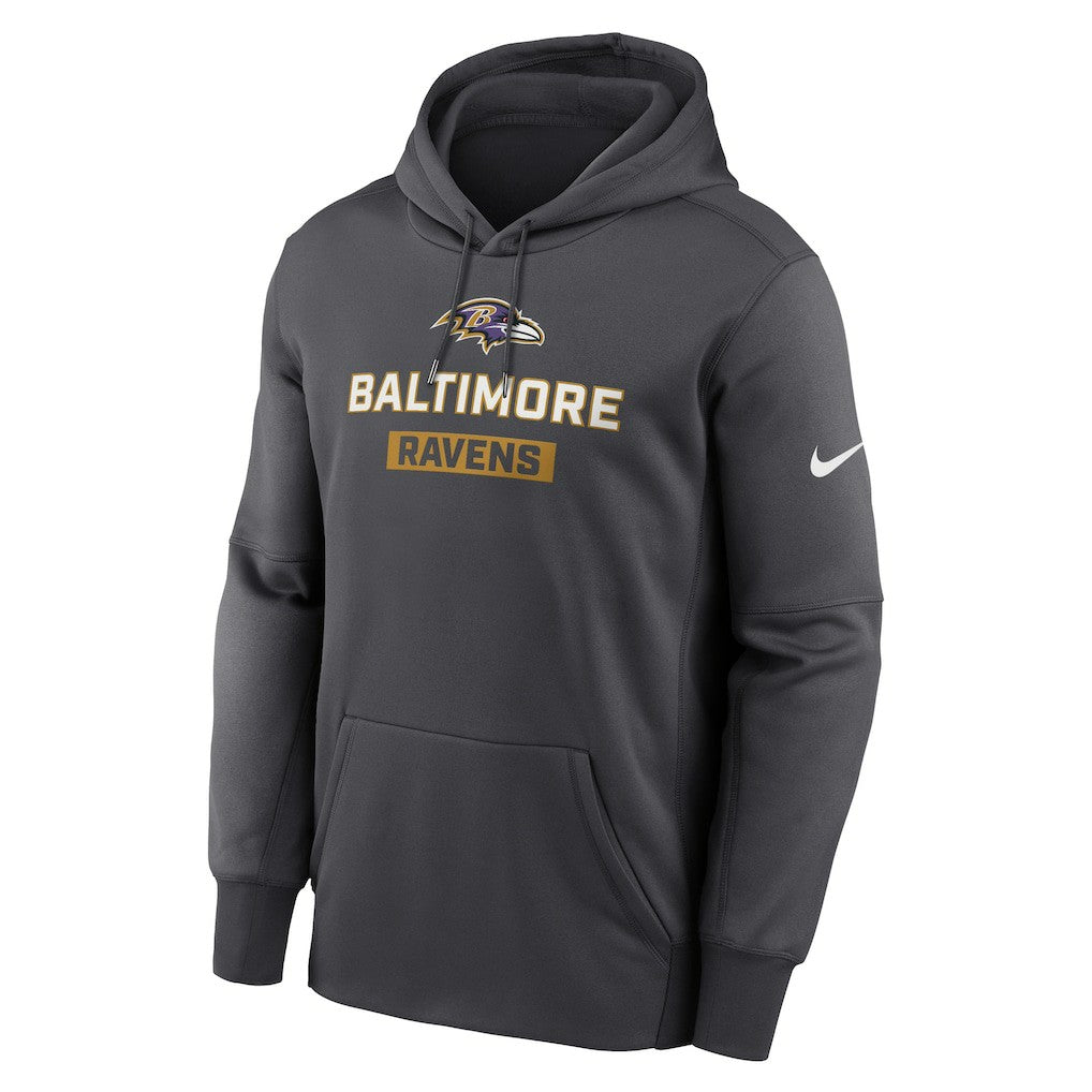 Baltimore Ravens Toss Sweep Performance Pullover Hoodie - Anthracite - Nike