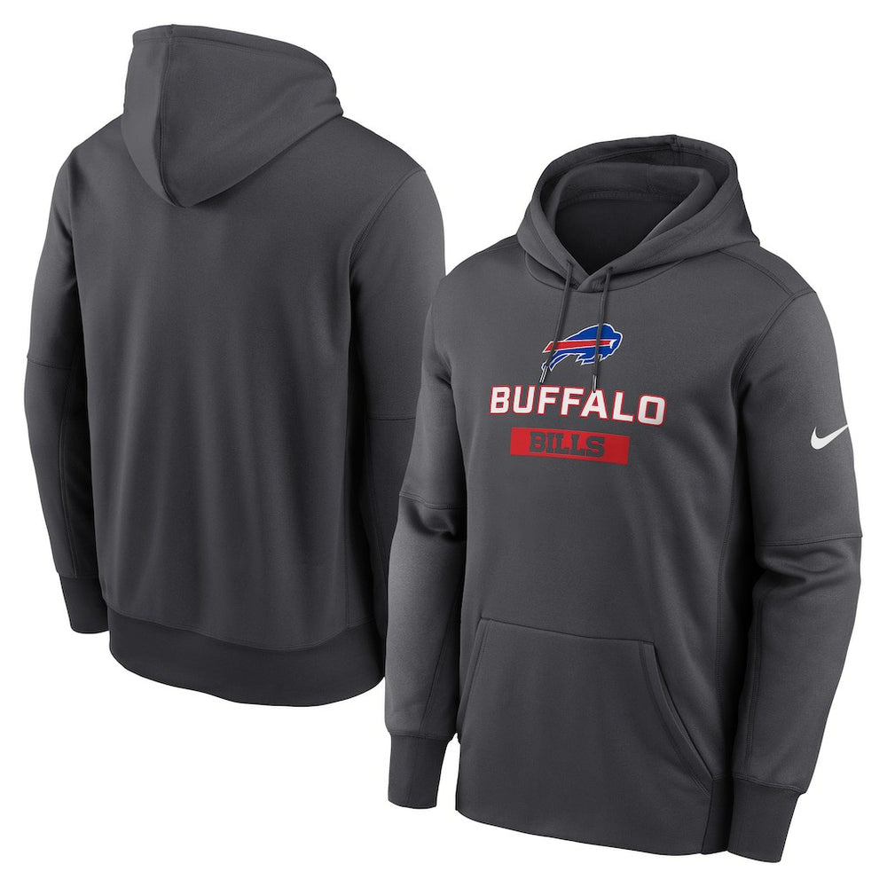 Buffalo Bills Toss Sweep Performance Pullover Hoodie - Anthracite - Nike