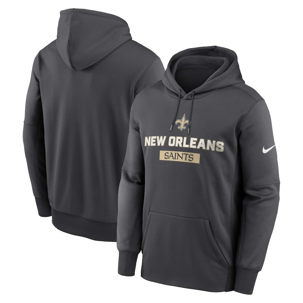 New Orleans Saints Toss Sweep Performance Pullover Hoodie - Anthracite - Nike