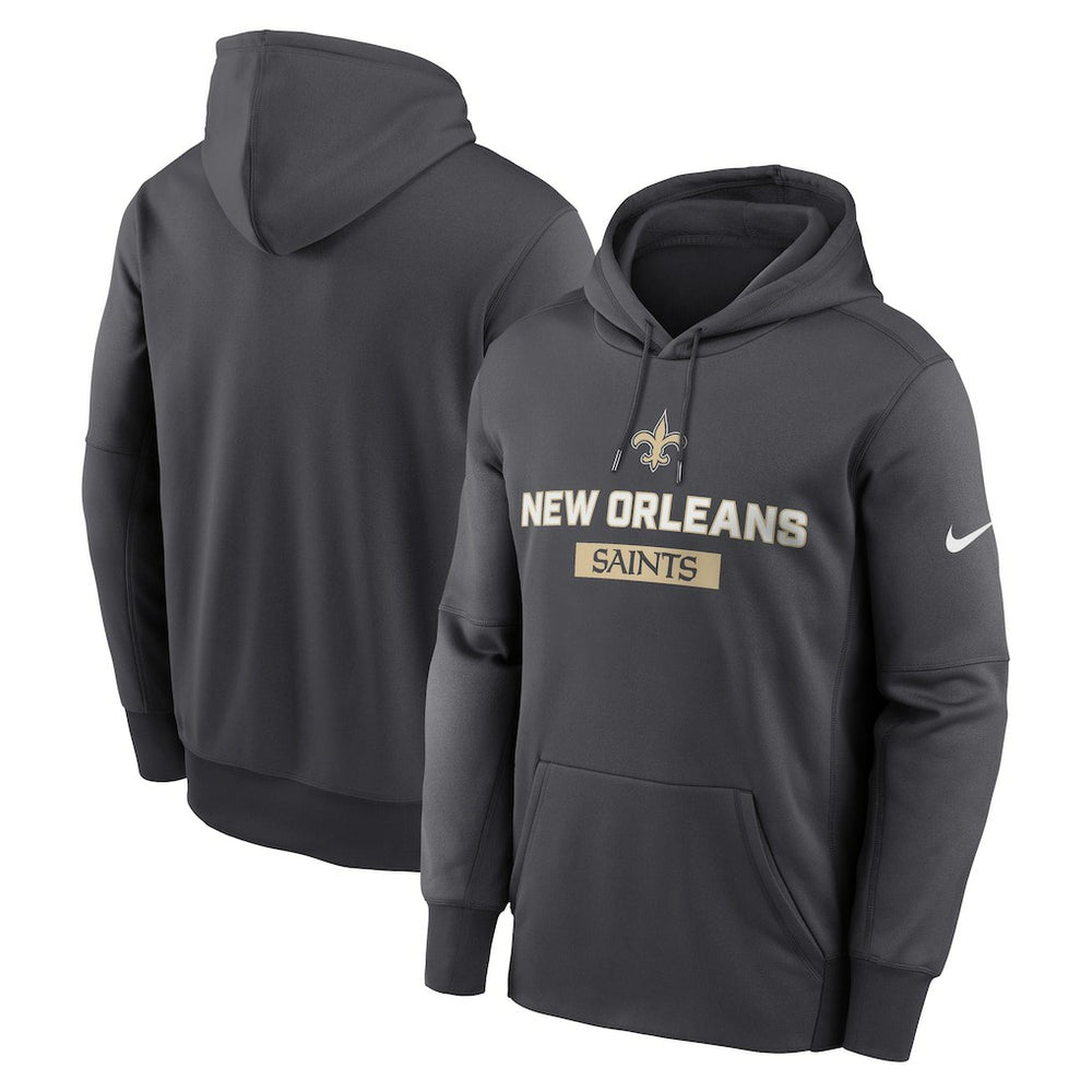 New Orleans Saints Toss Sweep Performance Pullover Hoodie - Anthracite - Nike