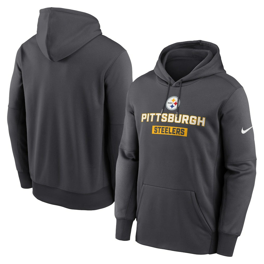 Pittsburgh Steelers Toss Sweep Performance Pullover Hoodie - Anthracite - Nike