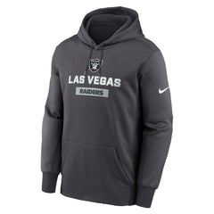 Las Vegas Raiders Toss Sweep Performance Pullover Hoodie - Anthracite - Nike