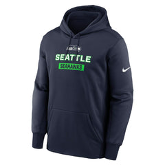 Seattle Seahawks Toss Sweep Performance Pullover Hoodie - College Navy - Nike