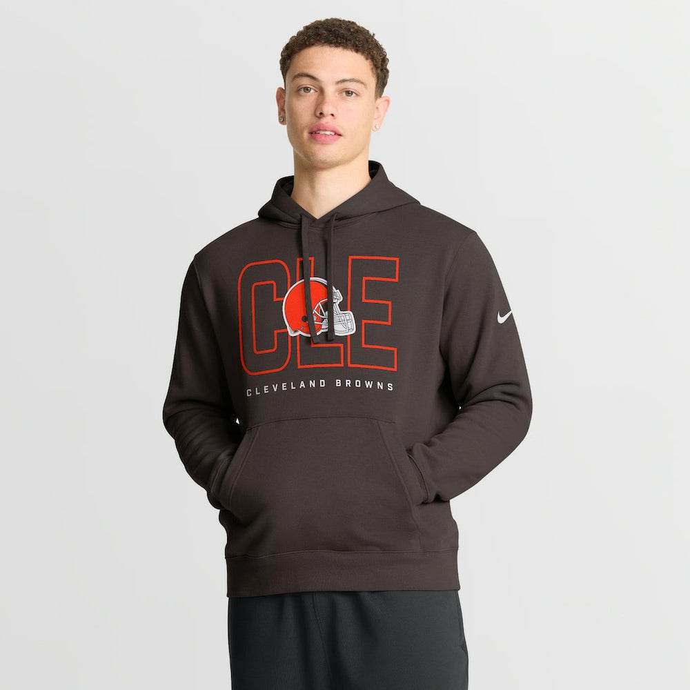 Cleveland Browns Busted Play Club Fleece Pullover Hoodie - Brown - Nike