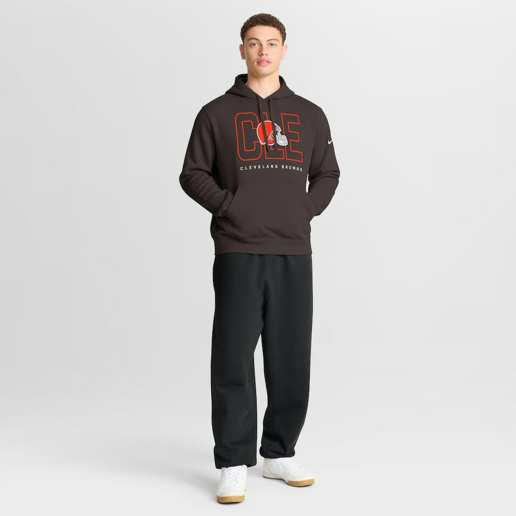 Cleveland Browns Busted Play Club Fleece Pullover Hoodie - Brown - Nike