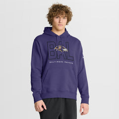 Baltimore Ravens Busted Play Club Fleece Pullover Hoodie - Purple - Nike