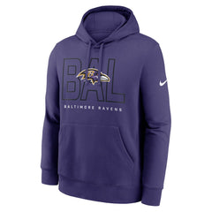 Baltimore Ravens Busted Play Club Fleece Pullover Hoodie - Purple - Nike
