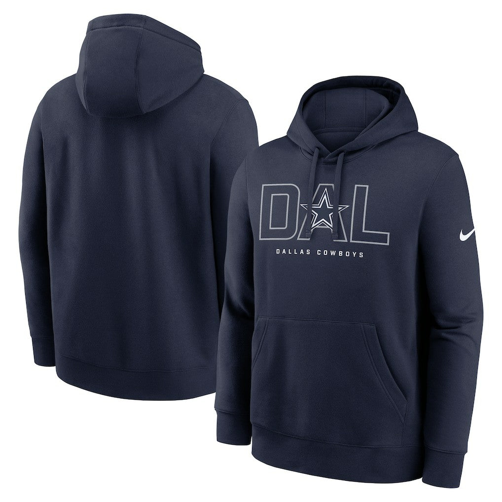 Dallas Cowboys Busted Play Club Fleece Pullover Hoodie - Navy - Nike