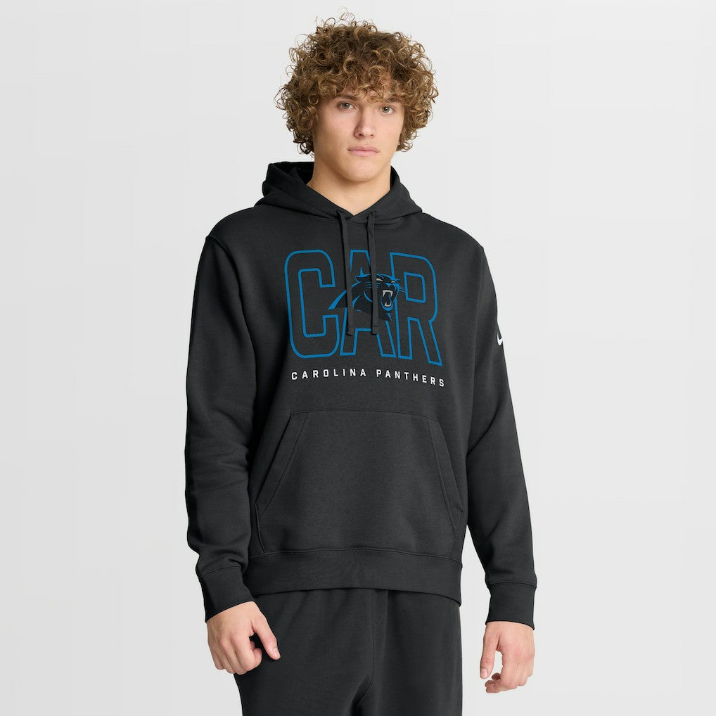 Carolina Panthers Busted Play Club Fleece Pullover Hoodie - Black - Nike