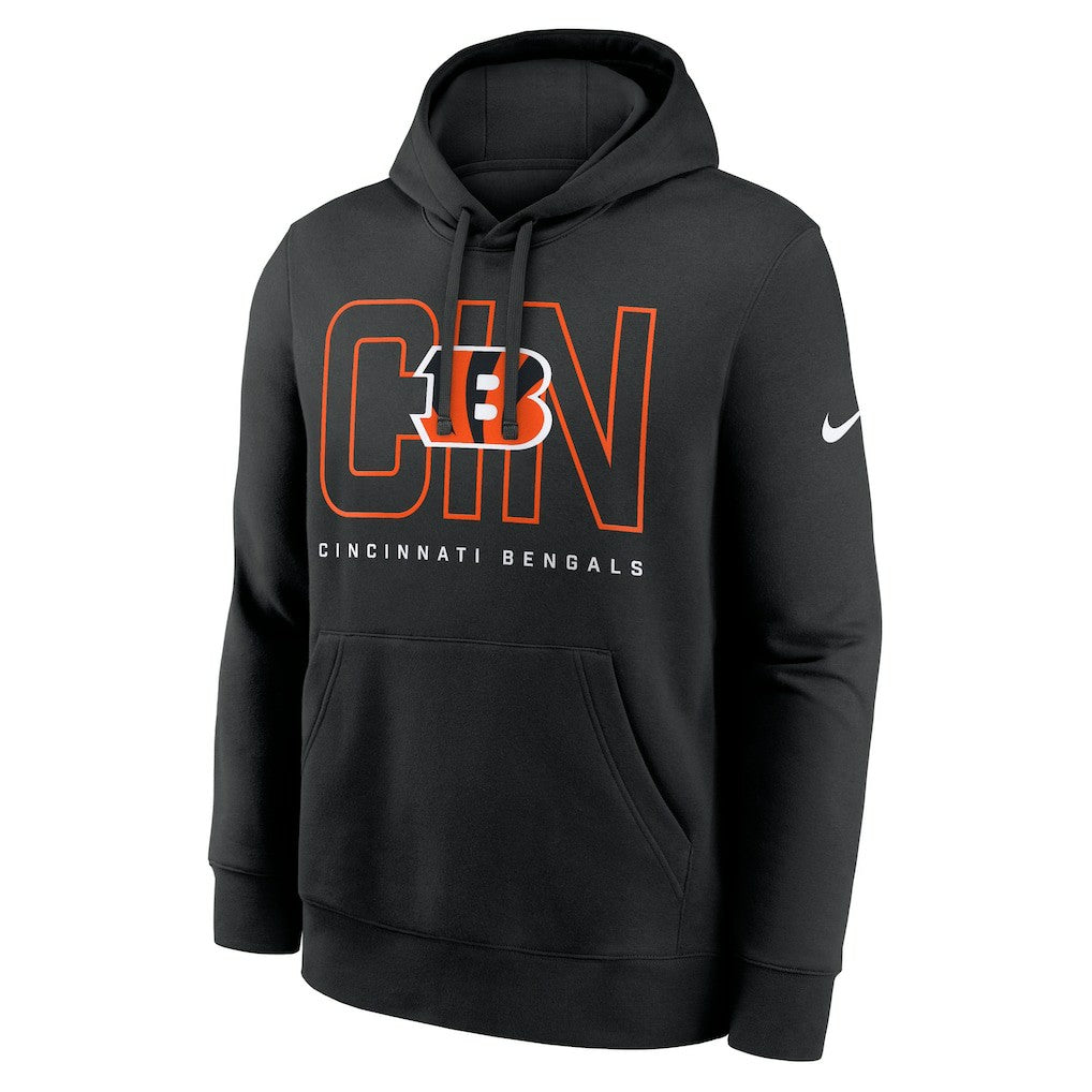 Cincinnati Bengals Busted Play Club Fleece Pullover Hoodie - Black - Nike