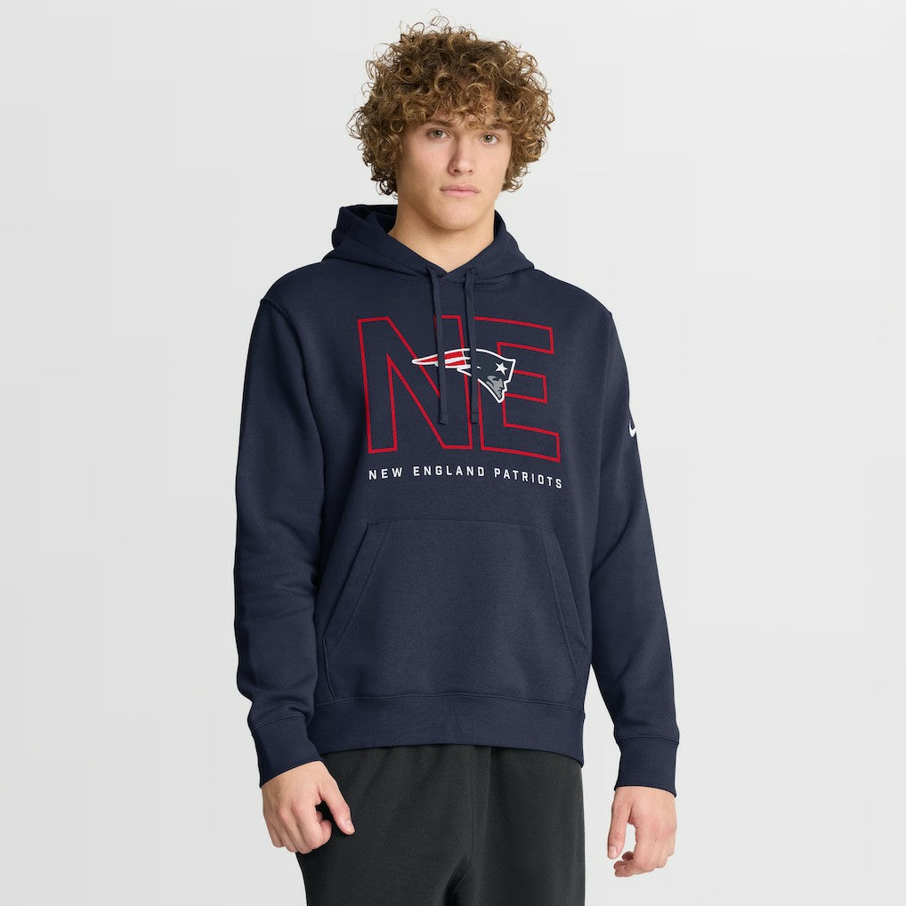 New England Patriots Busted Play Club Fleece Pullover Hoodie - Navy - Nike
