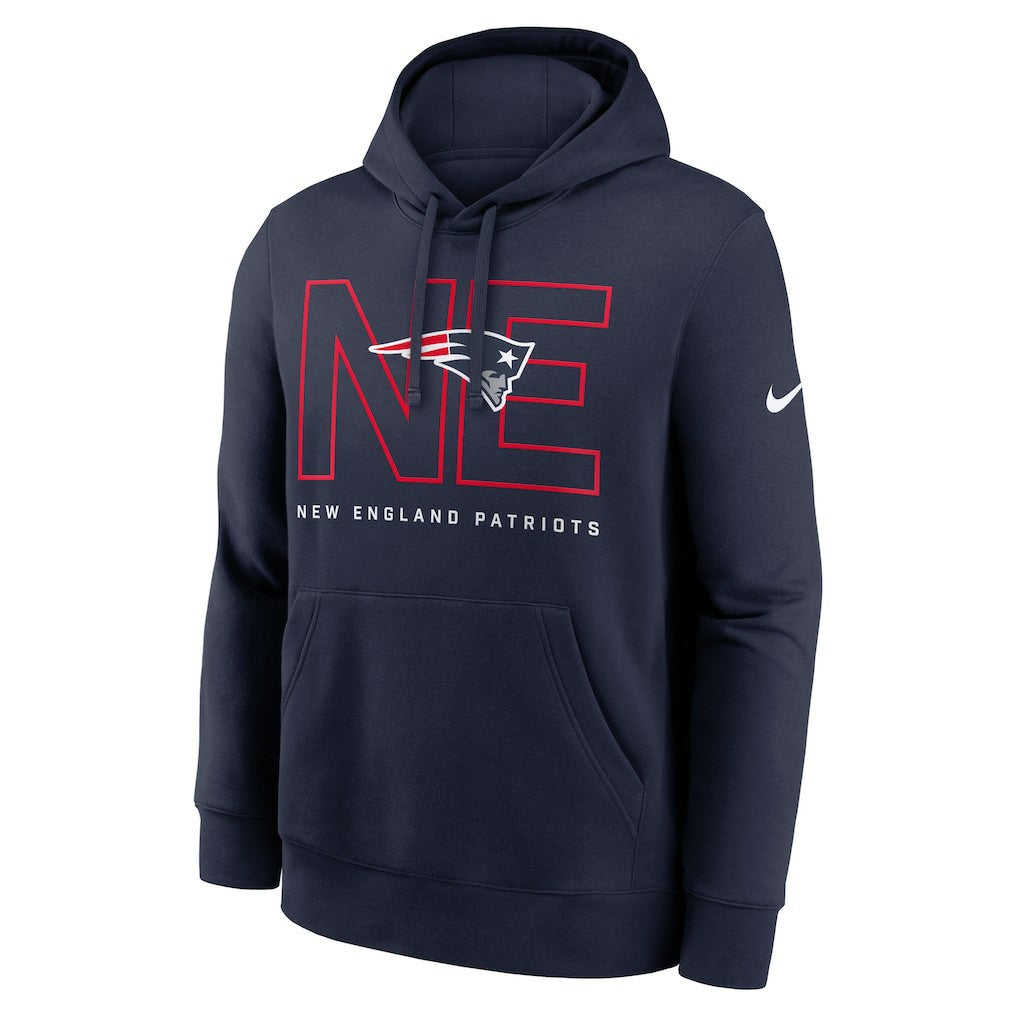 New England Patriots Busted Play Club Fleece Pullover Hoodie - Navy - Nike