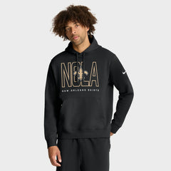 New Orleans Saints Busted Play Club Fleece Pullover Hoodie - Black - Nike