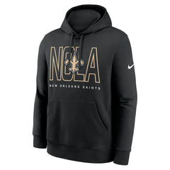 New Orleans Saints Busted Play Club Fleece Pullover Hoodie - Black - Nike