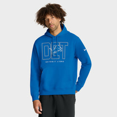 Detroit Lions Busted Play Club Fleece Pullover Hoodie - Blue - Nike