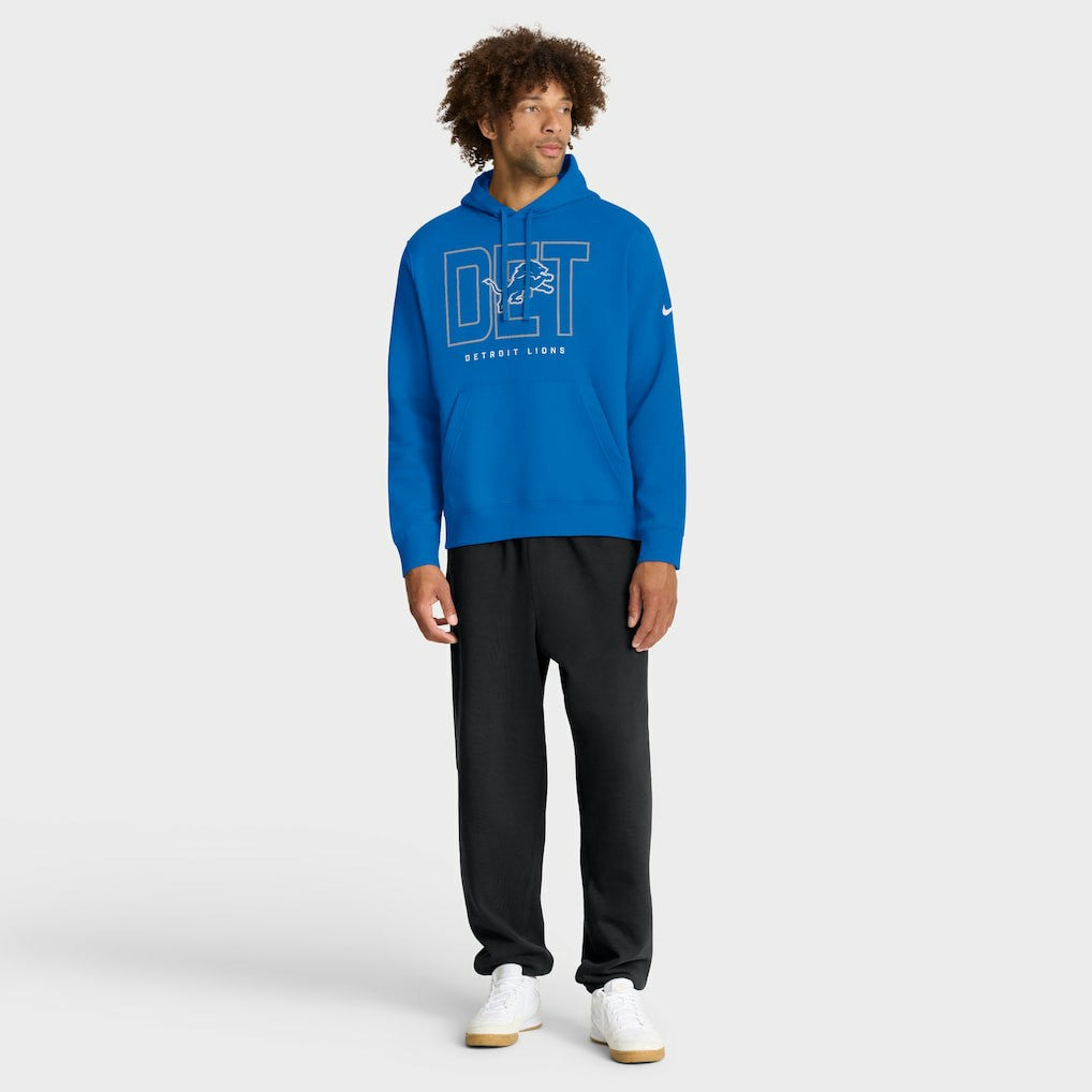 Detroit Lions Busted Play Club Fleece Pullover Hoodie - Blue - Nike