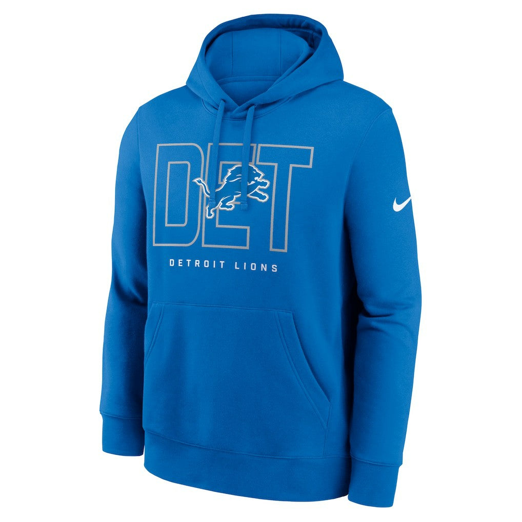 Detroit Lions Busted Play Club Fleece Pullover Hoodie - Blue - Nike