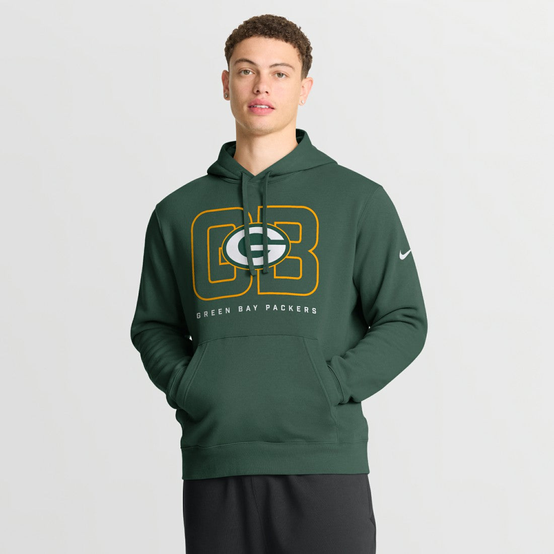 Green Bay Packers Busted Play Club Fleece Pullover Hoodie - Green - Nike