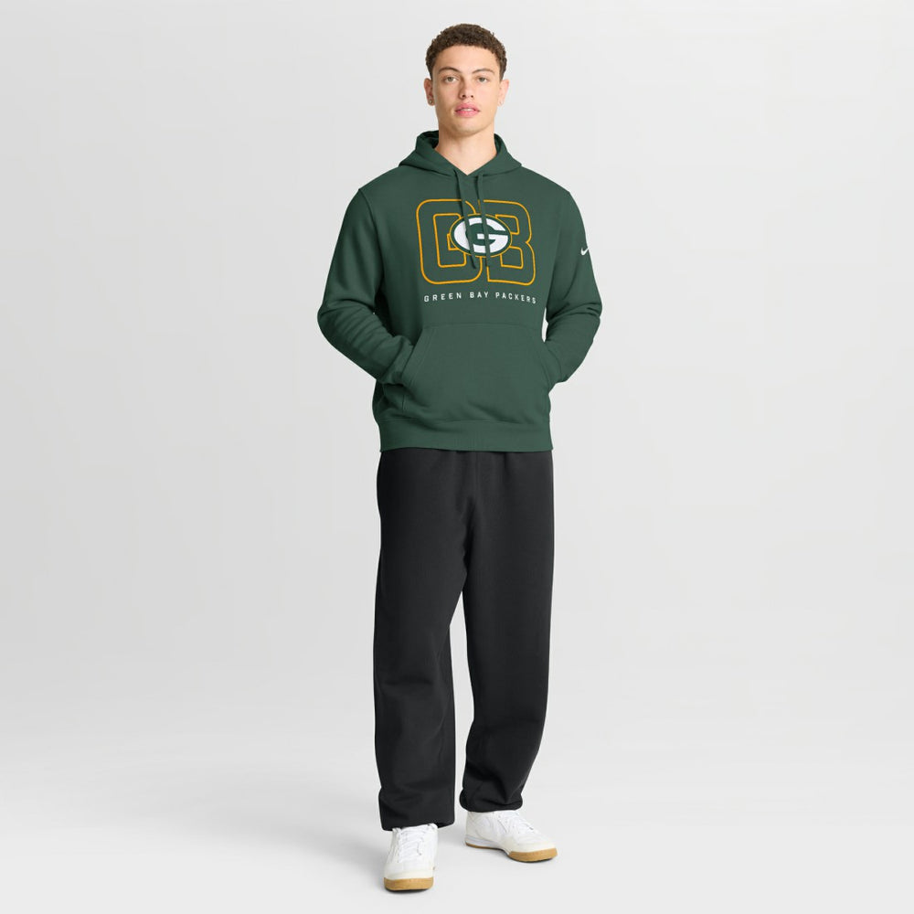 Green Bay Packers Busted Play Club Fleece Pullover Hoodie - Green - Nike
