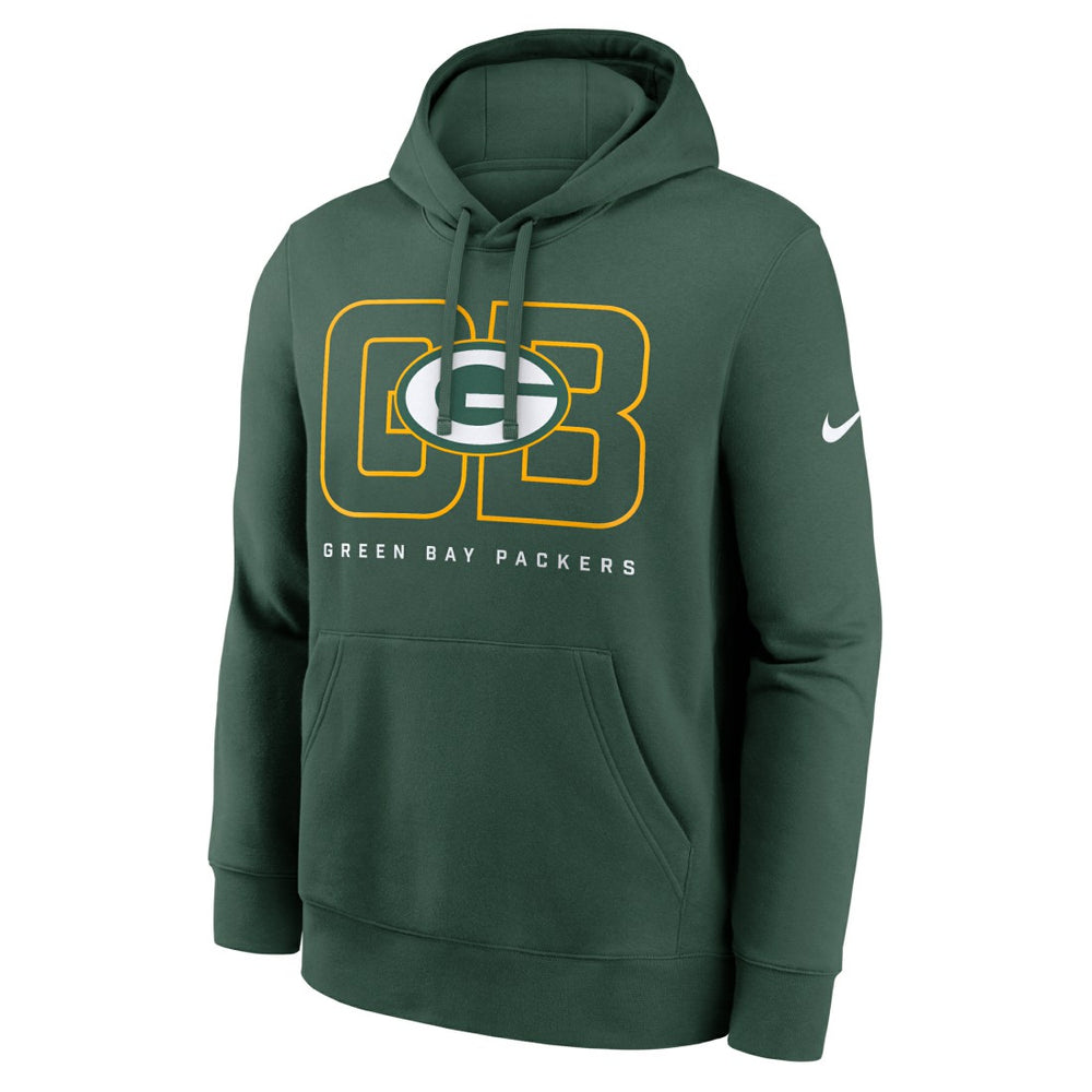 Green Bay Packers Busted Play Club Fleece Pullover Hoodie - Green - Nike