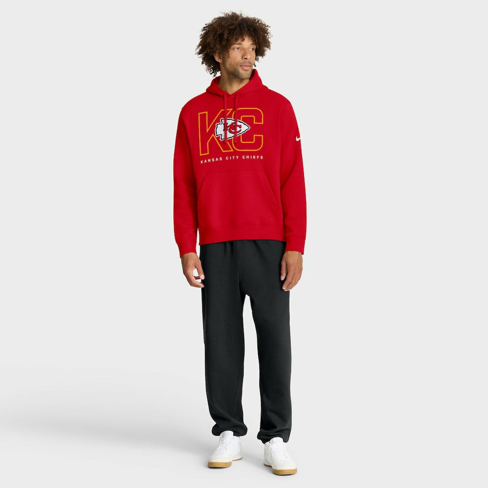 Kansas City Chiefs Busted Play Club Fleece Pullover Hoodie - Red - Nike