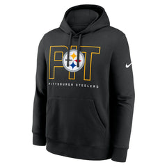 Pittsburgh Steelers Busted Play Club Fleece Pullover Hoodie - Black - Nike