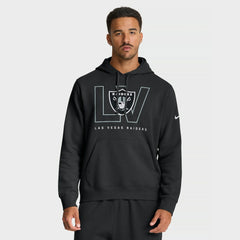 Las Vegas Raiders Busted Play Club Fleece Pullover Hoodie - Black - Nike