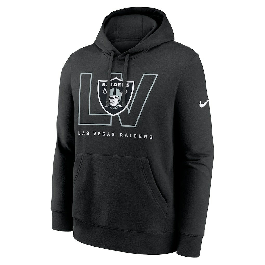 Las Vegas Raiders Busted Play Club Fleece Pullover Hoodie - Black - Nike