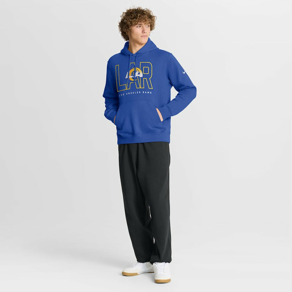 Los Angeles Rams Busted Play Club Fleece Pullover Hoodie - Royal - Nike