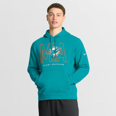Miami Dolphins Busted Play Club Fleece Pullover Hoodie - Aqua - Nike