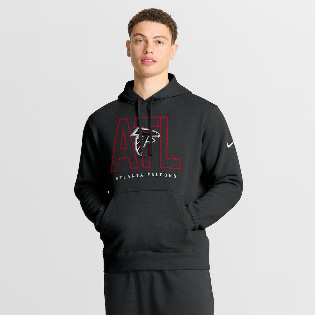 Atlanta Falcons Busted Play Club Fleece Pullover Hoodie - Black - Nike