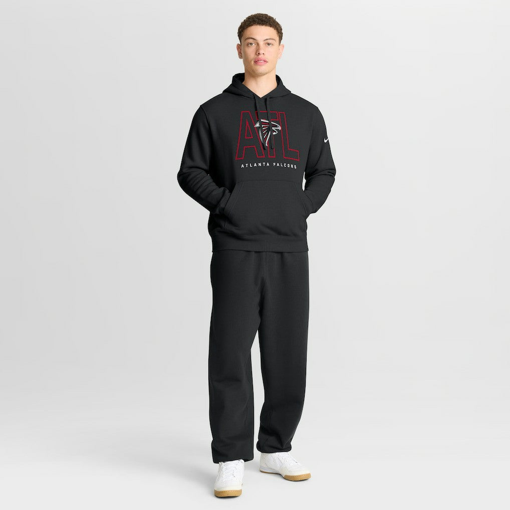 Atlanta Falcons Busted Play Club Fleece Pullover Hoodie - Black - Nike