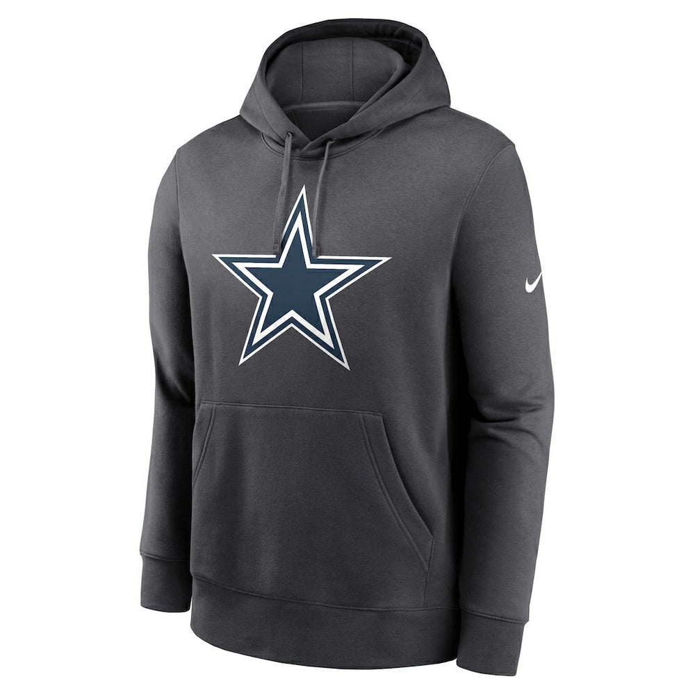 Dallas Cowboys Club Fleece Pullover Hoodie - Anthracite - Nike