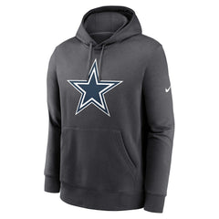 Dallas Cowboys Club Fleece Pullover Hoodie - Anthracite - Nike