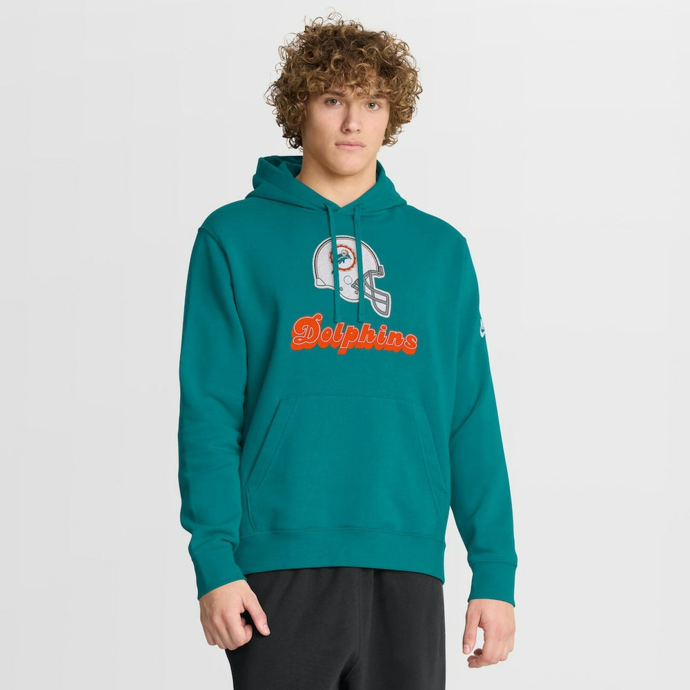 Miami Dolphins Best Season Rewind Club Pullover Hoodie - Aqua - Nike