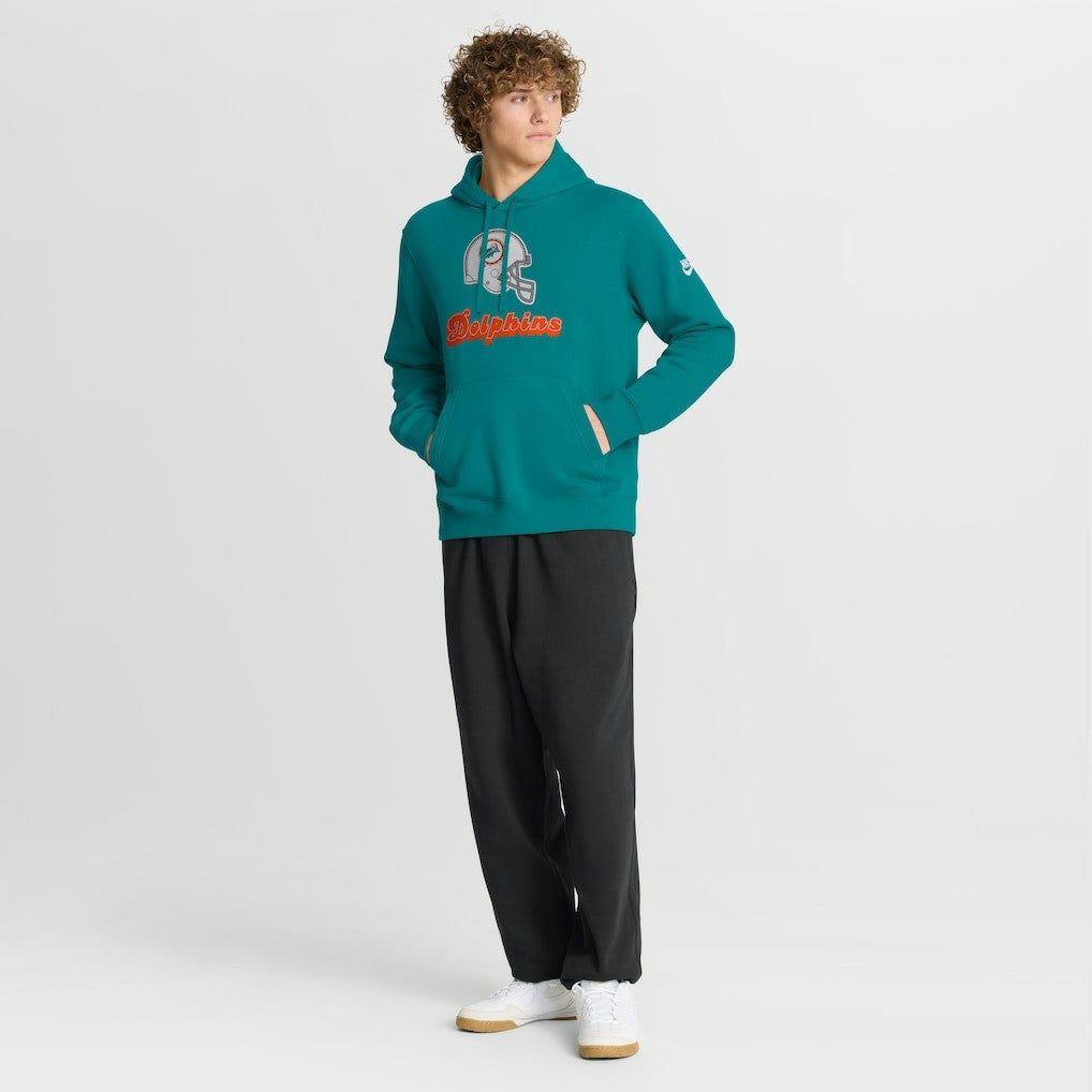Miami Dolphins Best Season Rewind Club Pullover Hoodie - Aqua - Nike