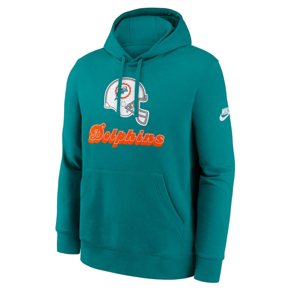 Miami Dolphins Best Season Rewind Club Pullover Hoodie - Aqua - Nike