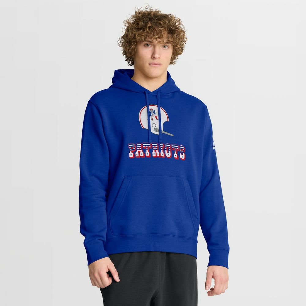 New England Patriots Best Season Rewind Club Pullover Hoodie - Royal - Nike