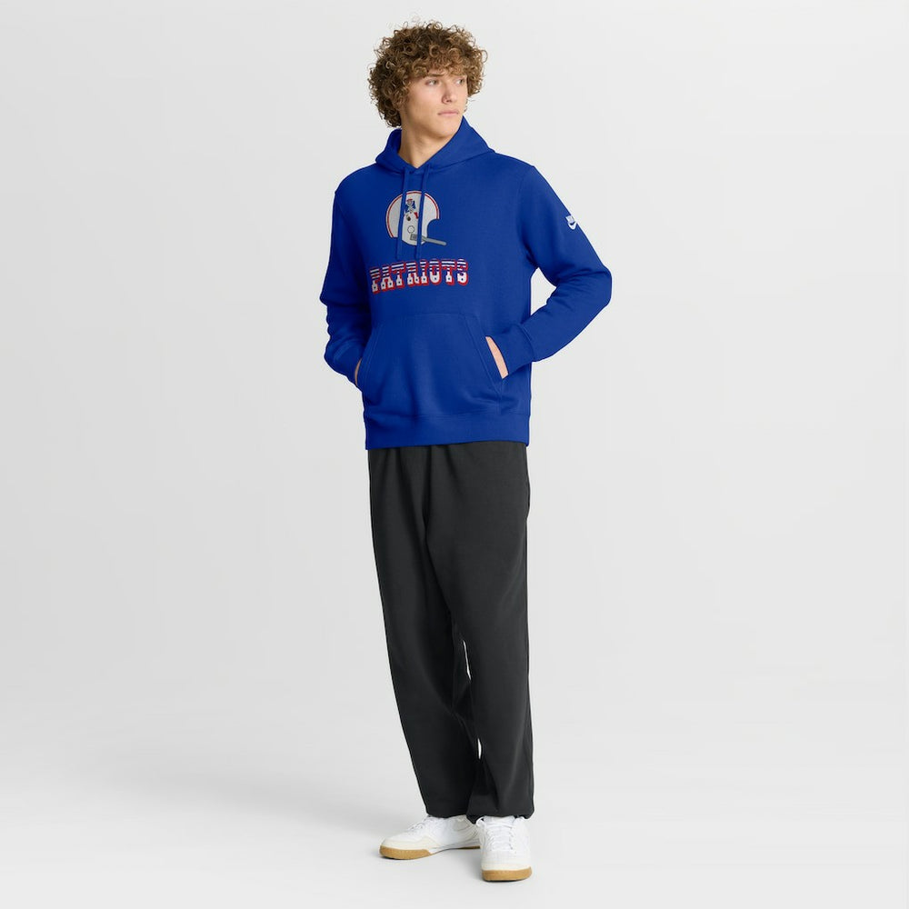 New England Patriots Best Season Rewind Club Pullover Hoodie - Royal - Nike