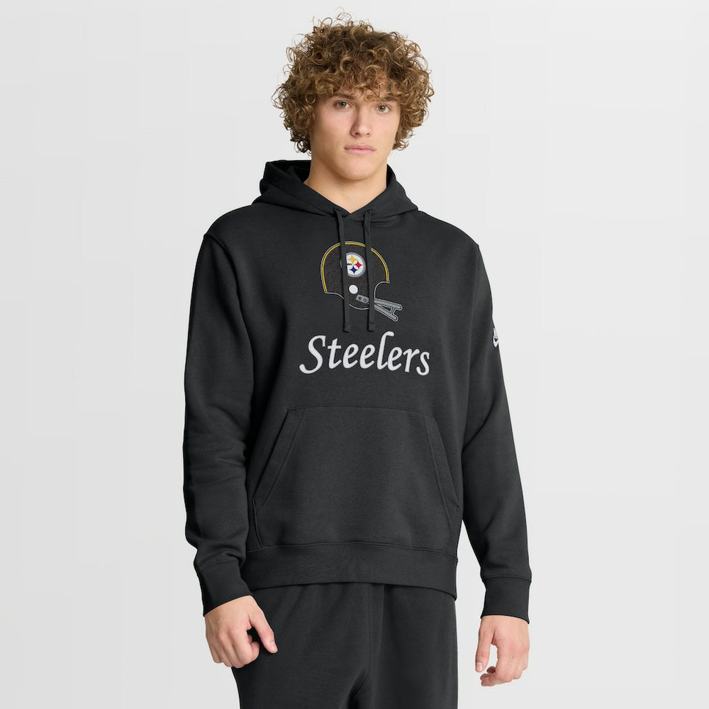 Pittsburgh Steelers Best Season Rewind Club Pullover Hoodie - Black - Nike