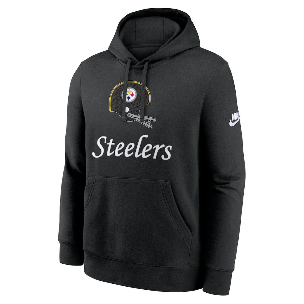 Pittsburgh Steelers Best Season Rewind Club Pullover Hoodie - Black - Nike