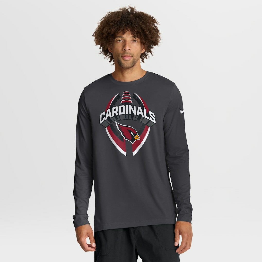 Arizona Cardinals Primetime Legend Icon Performance Long Sleeve T-Shirt - Anthracite - Nike