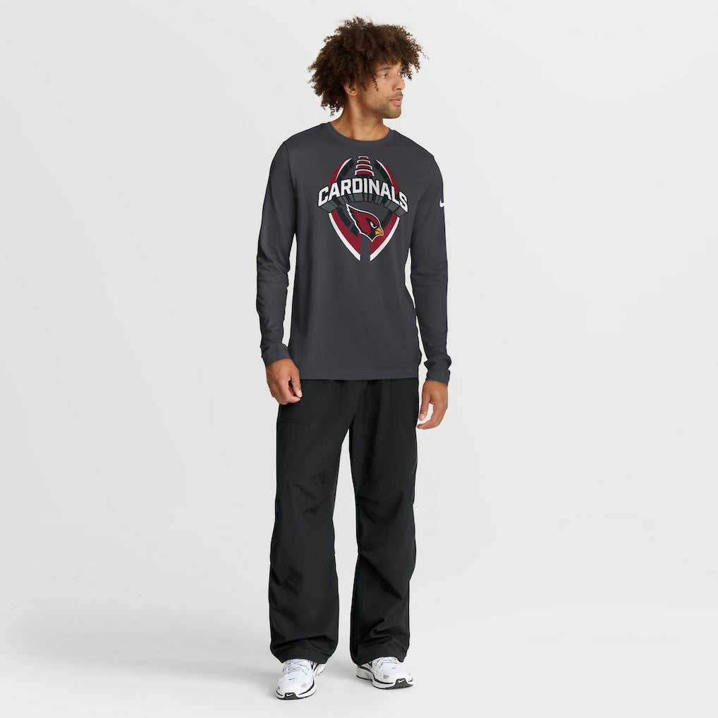 Arizona Cardinals Primetime Legend Icon Performance Long Sleeve T-Shirt - Anthracite - Nike
