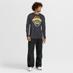 Green Bay Packers Primetime Legend Icon Performance Long Sleeve T-Shirt - Anthracite - Nike