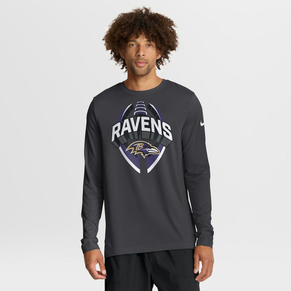 Baltimore Ravens Primetime Legend Icon Performance Long Sleeve T-Shirt - Anthracite - Nike