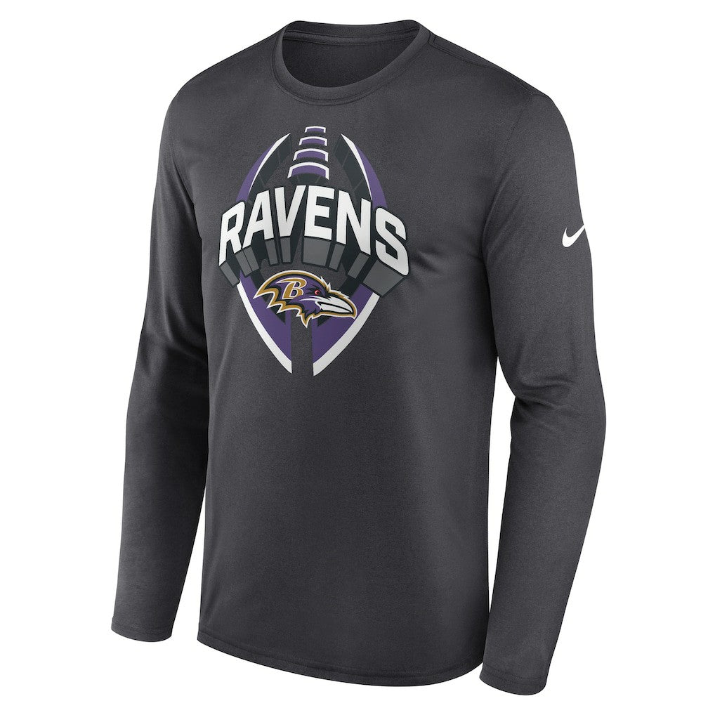 Baltimore Ravens Primetime Legend Icon Performance Long Sleeve T-Shirt - Anthracite - Nike