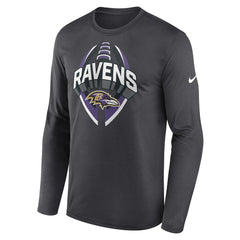 Baltimore Ravens Primetime Legend Icon Performance Long Sleeve T-Shirt - Anthracite - Nike