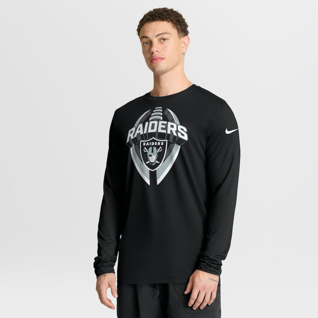 Las Vegas Raiders Primetime Legend Icon Performance Long Sleeve T-Shirt - Black - Nike