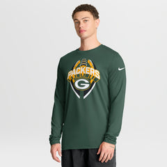 Green Bay Packers Primetime Legend Icon Performance Long Sleeve T-Shirt - Green - Nike
