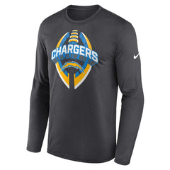 Los Angeles Chargers Primetime Legend Icon Performance Long Sleeve T-Shirt - Anthracite - Nike
